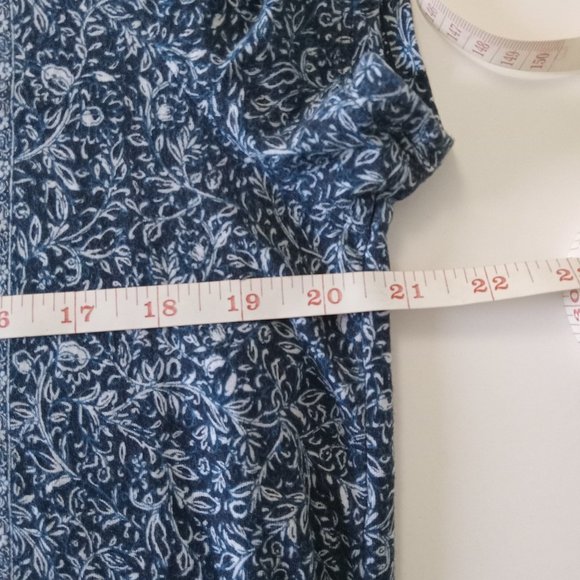 $5 LAST CALL! J. JILL | Blue Paisley Shift Dress - Picture 4 of 6